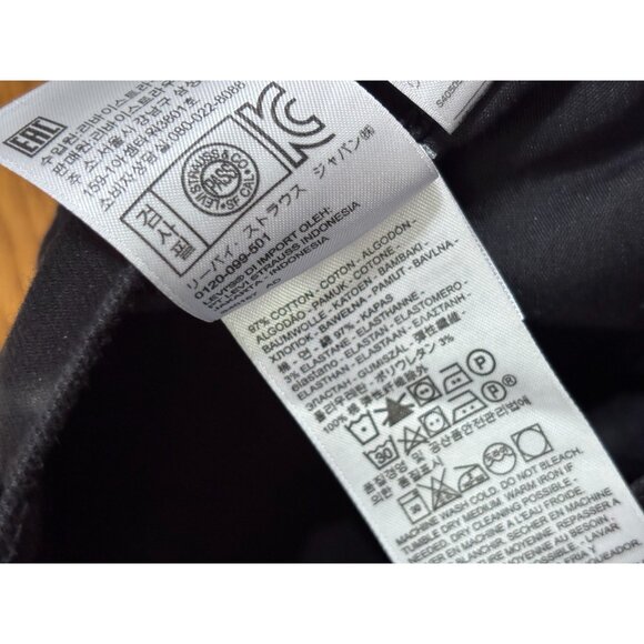 Levi's Womens Wedgie Skinny Jeans Size 29 29x26 Black Denim Button Fly Pants - Picture 7 of 8